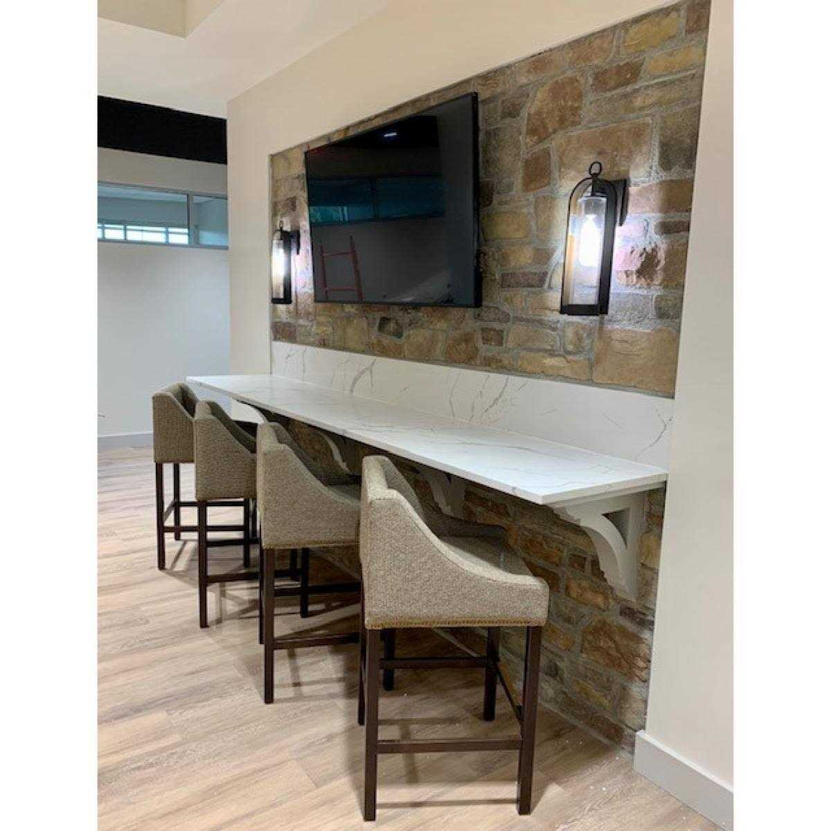 Ekena Millwork Thorton Block Rough Sawn Bracket w/ Offset Brace	Ekena Millwork Thorton Block Rough Sawn Bracket w/ Offset Brace - Cheap Fitting