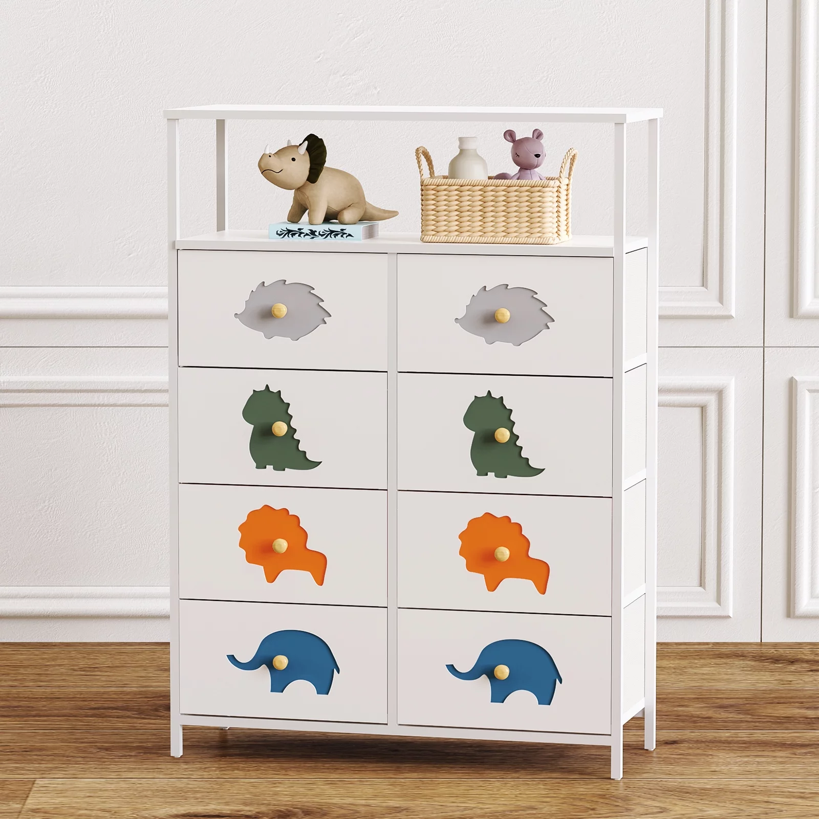 Sengroce Kids Dresser for Kids, Toddler Dressers, Vertical Dresser for Bedroom with 6 Drawers and Shelf, White - Cheap Fitting