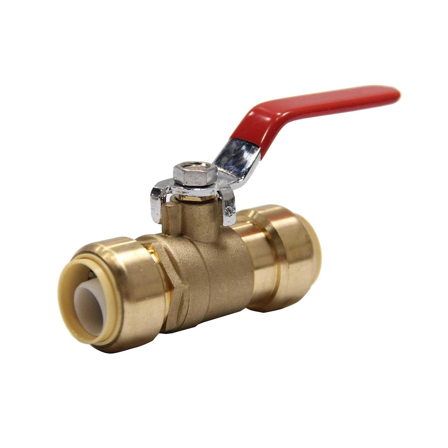 EFIELD 1 Inch Push-Fit Full Port Ball Valve with a Disconnect Clip to Connect Pex - Cheap Fitting