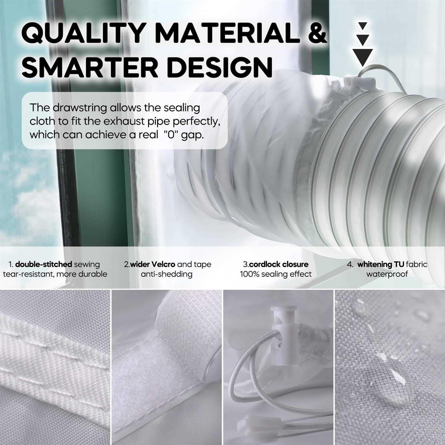 Loviga Portable Ac Window Seal Kit Window Vent Kit Seal Kit for Portable Air Conditioner Dryer - Cheap Fitting