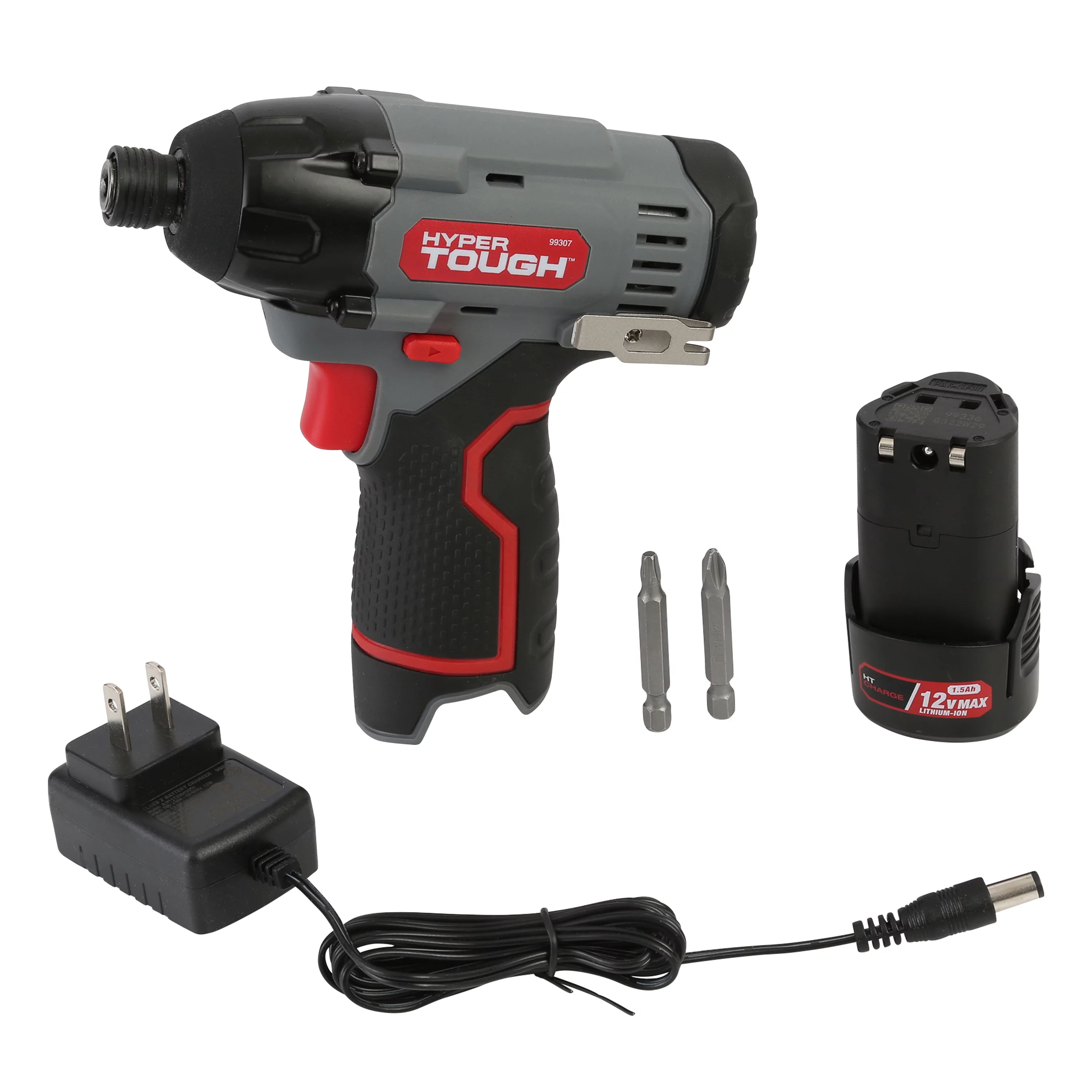 Hyper Tough 12V Max* Lithium-Ion Cordless Impact Driver with 1.5Ah Battery and Charger, Model 99307 - Cheap Fitting