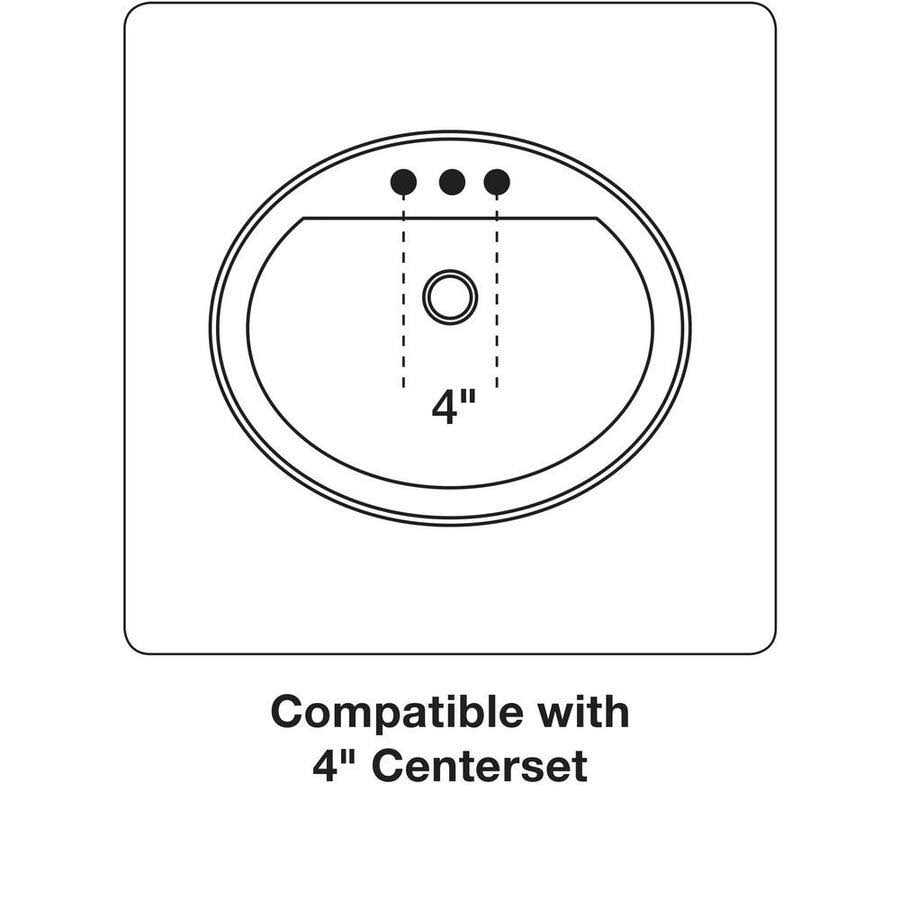 Kohler Brookline 19 diameter Drop-in Bathroom Sink with single faucet Hole - Cheap Fitting