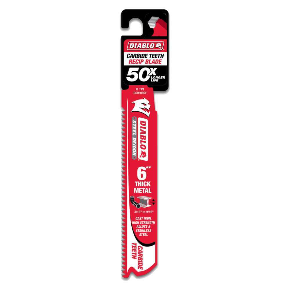 Diablo Steel Demon Carbide Metal Reciprocating Saw Blade DS0608CF - Cheap Fitting