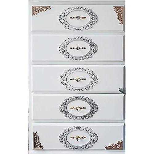 MUXSAM Wood Carved Appliques Corners Onlay 1-Pair Unpainted Vintage Wooden Carvings Decals for Cabinet Mirror Mantel Fireplace Wall Door Headboard - Cheap Fitting