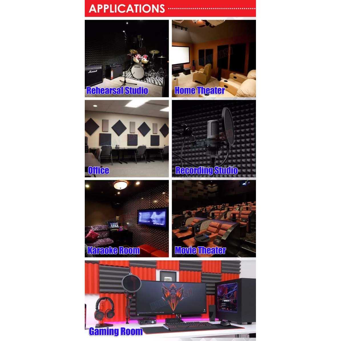 Kaishengwei Acoustic Foam Egg Crate Panel Studio Foam Wall Panel 48 X 24 X 2 - Cheap Fitting