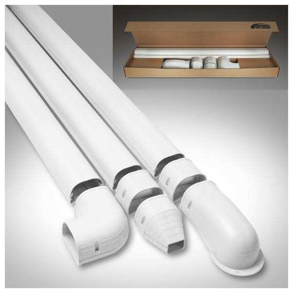 RectorSeal Fortress Lineset Covers 4.512’Wall Duct Kit White 122 LDK122W - Cheap Fitting