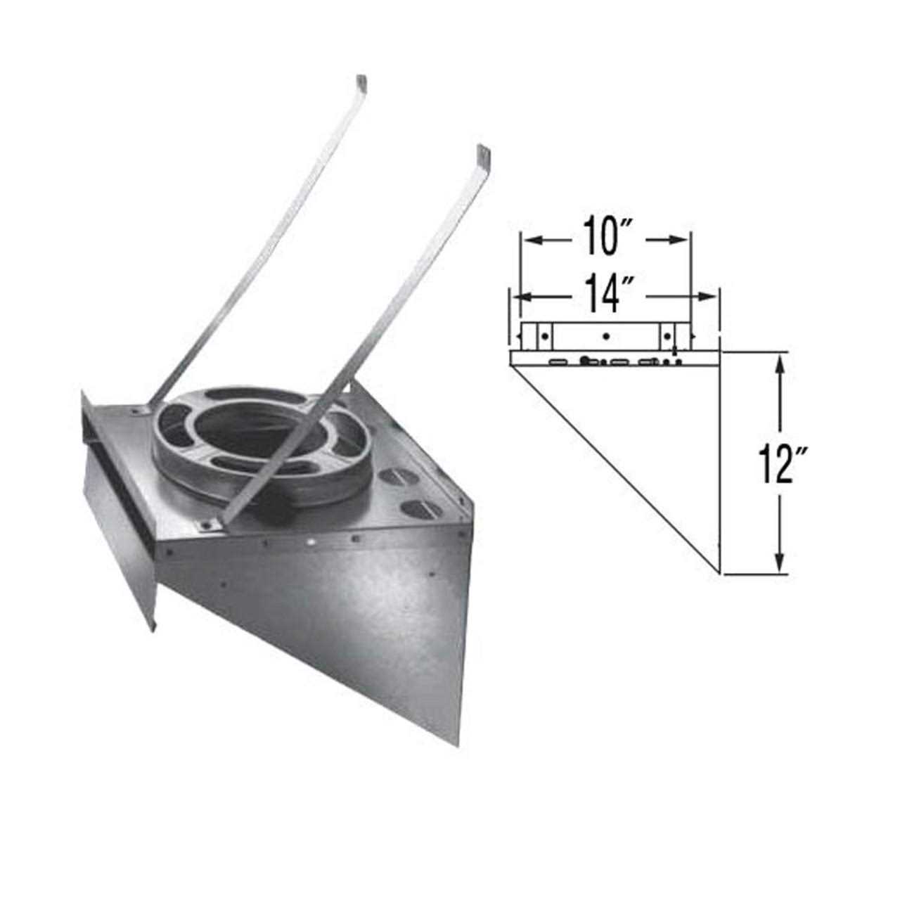 DuraVent 6 DuraPlus Galvanized Tee Support Bracket - Cheap Fitting