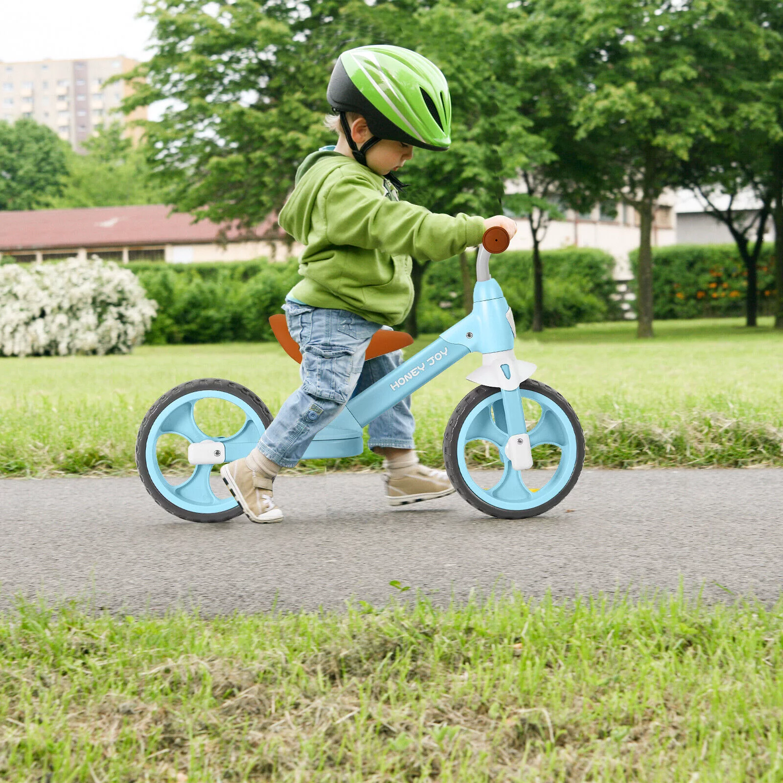FONIRRA Kids Balance Toddler Bicycle No-Pedal Training Bike with Adjustable Handlebar and seat for 2-5 Years Old Boys Girls, Blue - Cheap Fitting