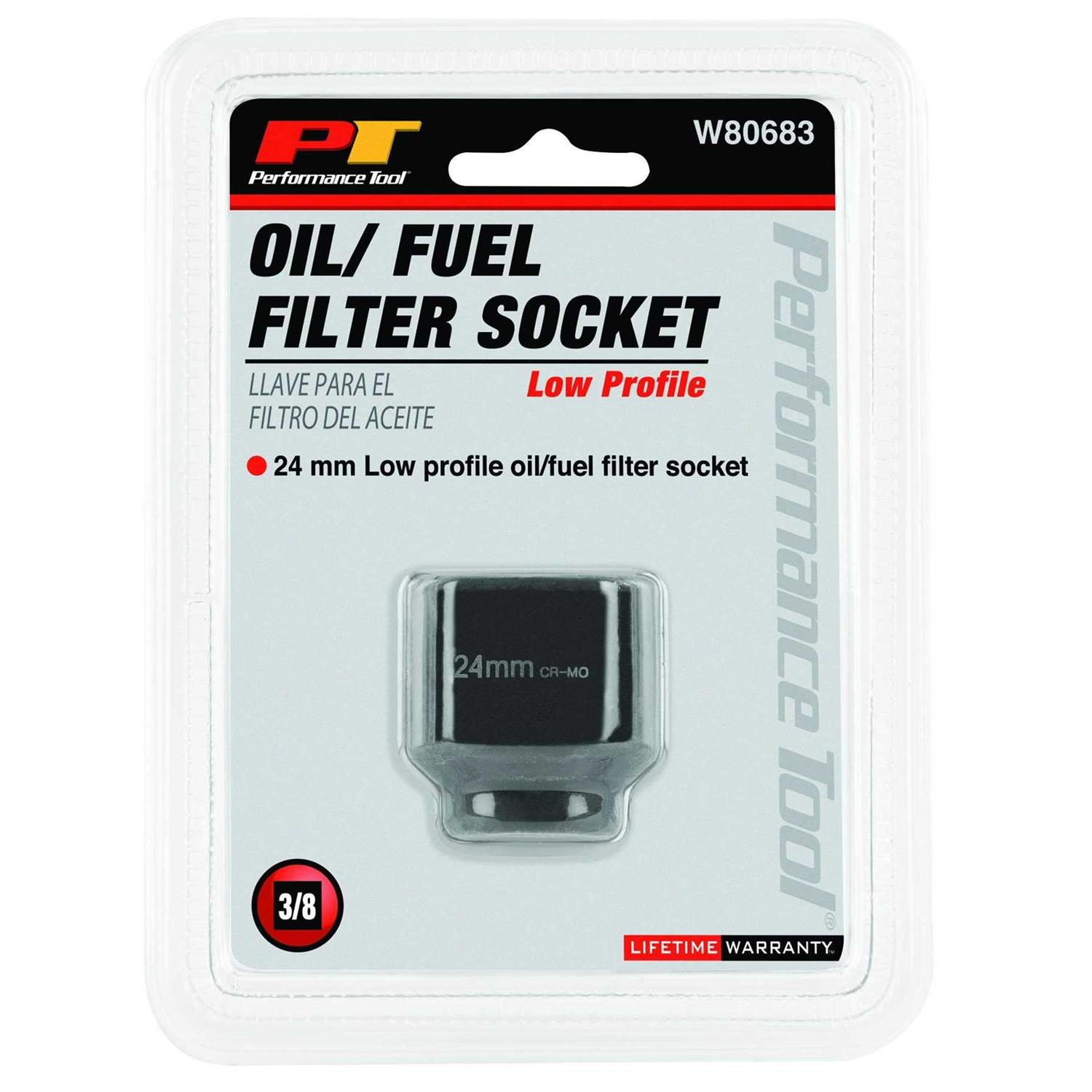 Performance Tool W80683 24mm Low Profile Oil Fuel Filter Socket - Cheap Fitting