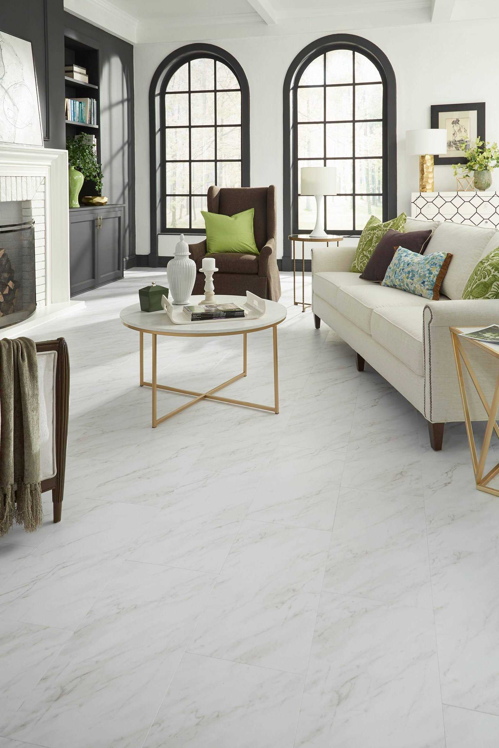 Style Selections Grecian Marble 12 x 24 2 Square Feet Groutable Water Resistant Peel & Stick Luxury Vinyl Tile - Cheap Fitting