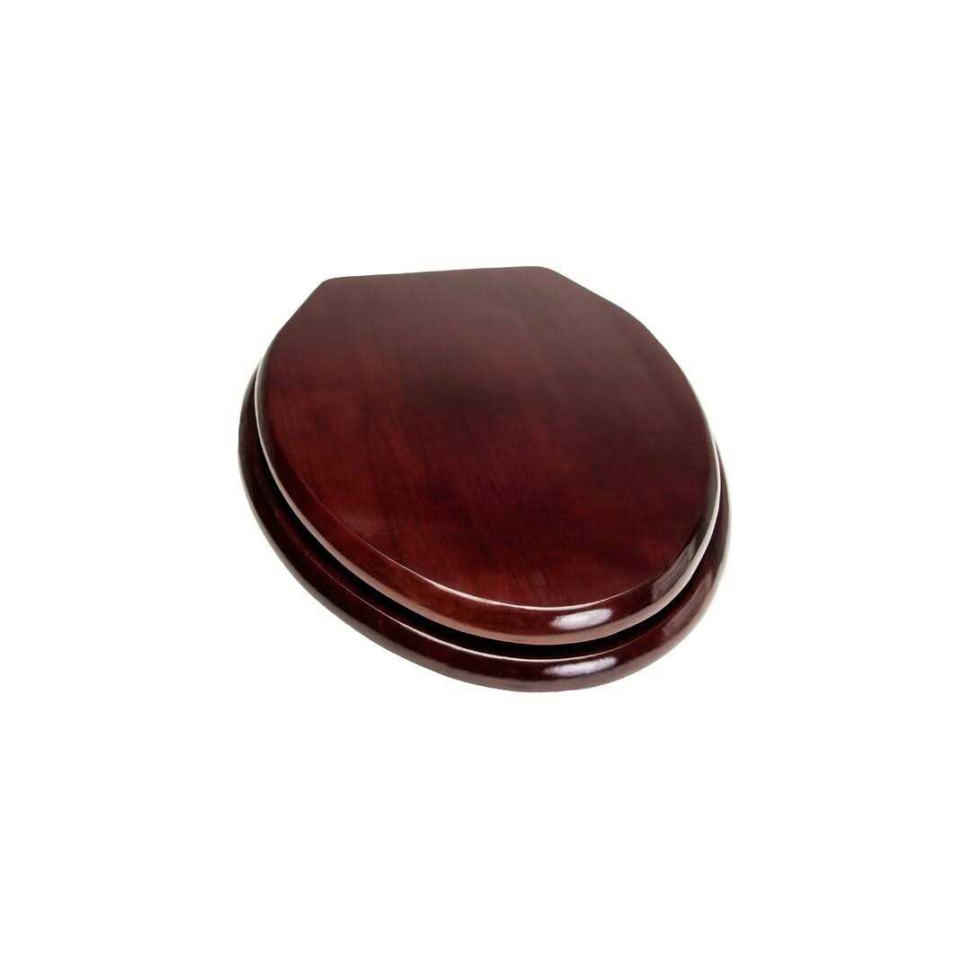 Plumbing Technologies Designer Solid Elongated Oak Wood Toilet Seat Hinges 5F1E2 - Cheap Fitting