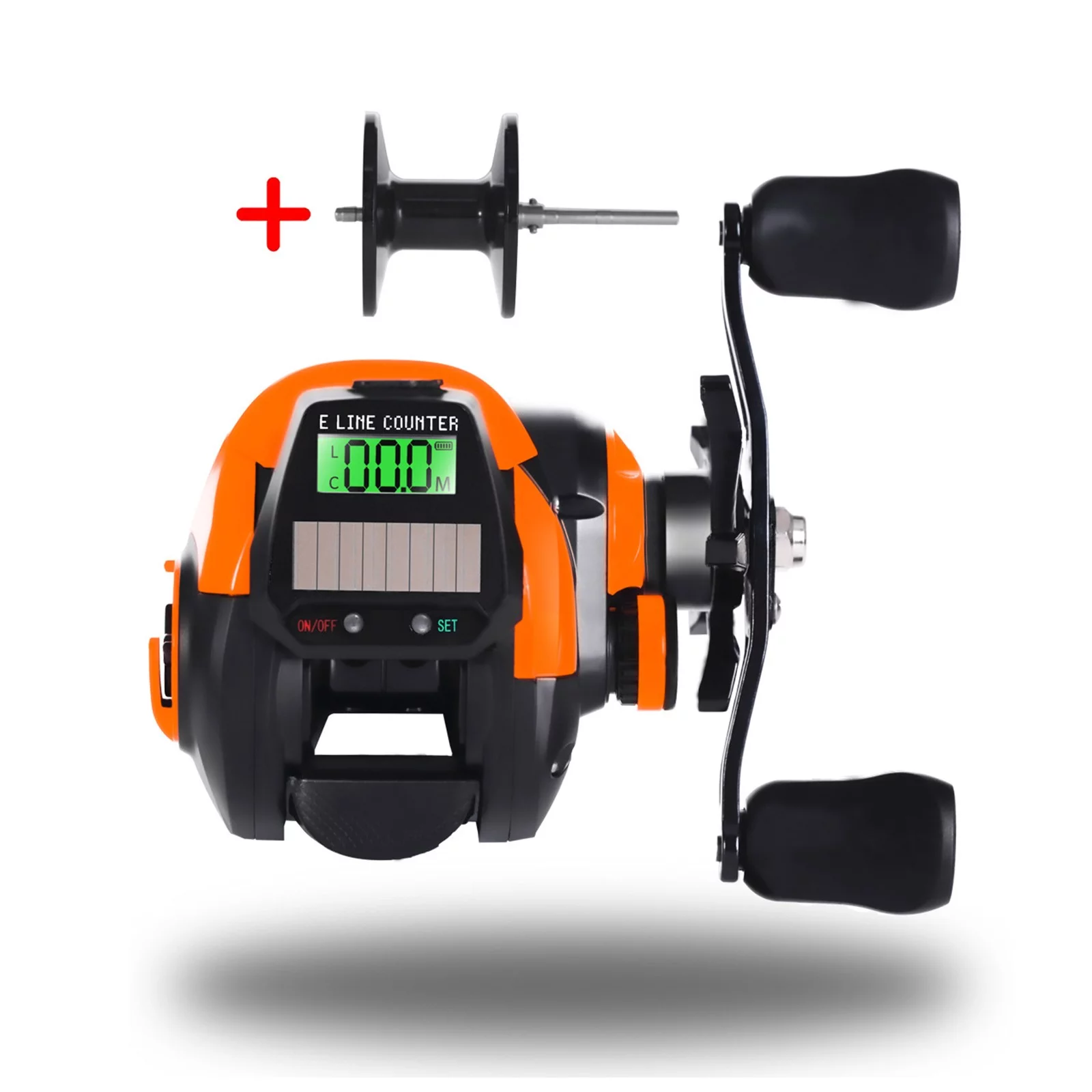 7.2:1 Double Spool Solar Fishing Baitcasting Reel Line Counter Digital Display - Cheap Fitting