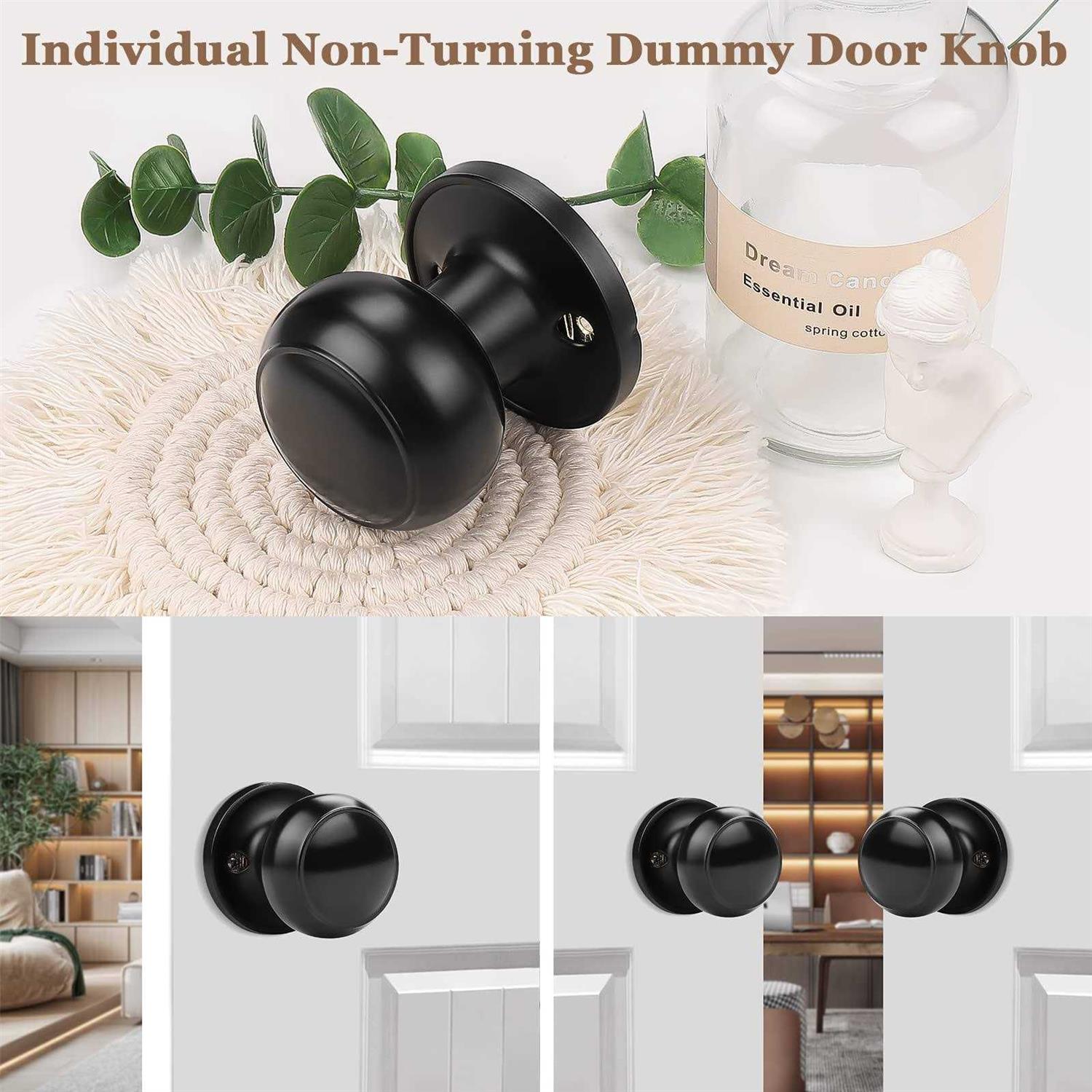 10 Pack Probrico Round Interior Door Knob Door Handle Lock Half Dummy Keyless Do - Cheap Fitting
