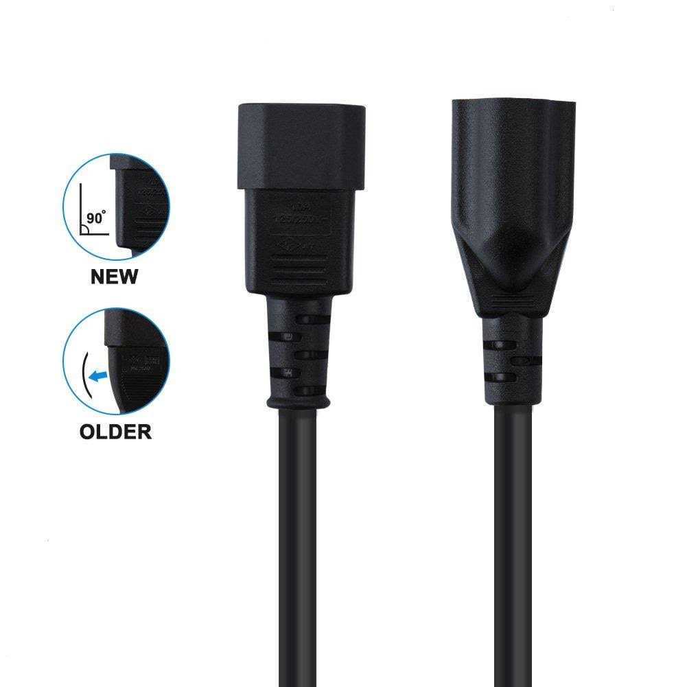 CableCreation 1 Feet Standard Computer Power Adapter Cord NEMA 5-15R to IEC320 C14 - Cheap Fitting