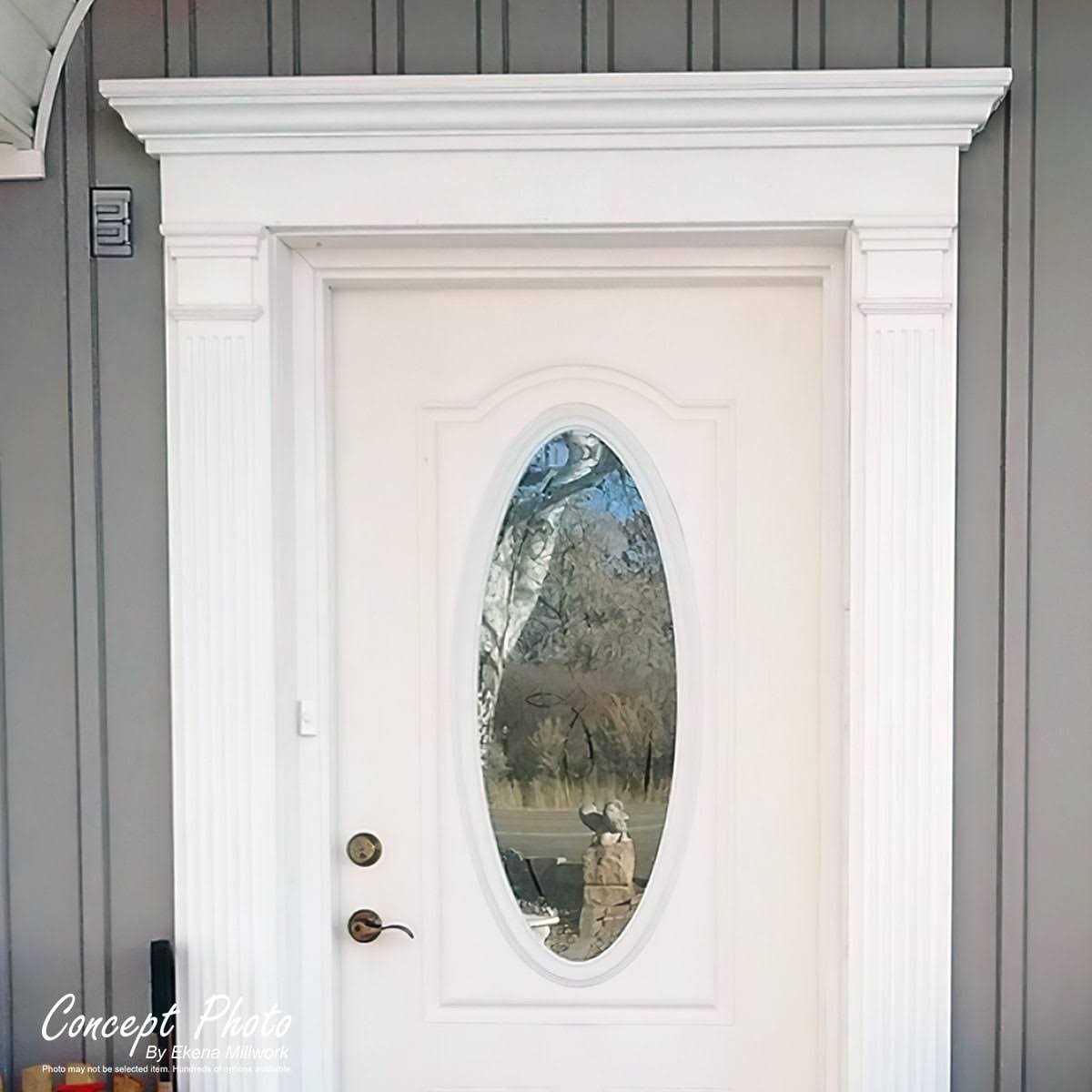 Ekena Millwork CRH07X26 26 Bottom Width x 29 7/8 Top Width x 7 1/4H x 1P Traditional Crosshead with Trim - Cheap Fitting