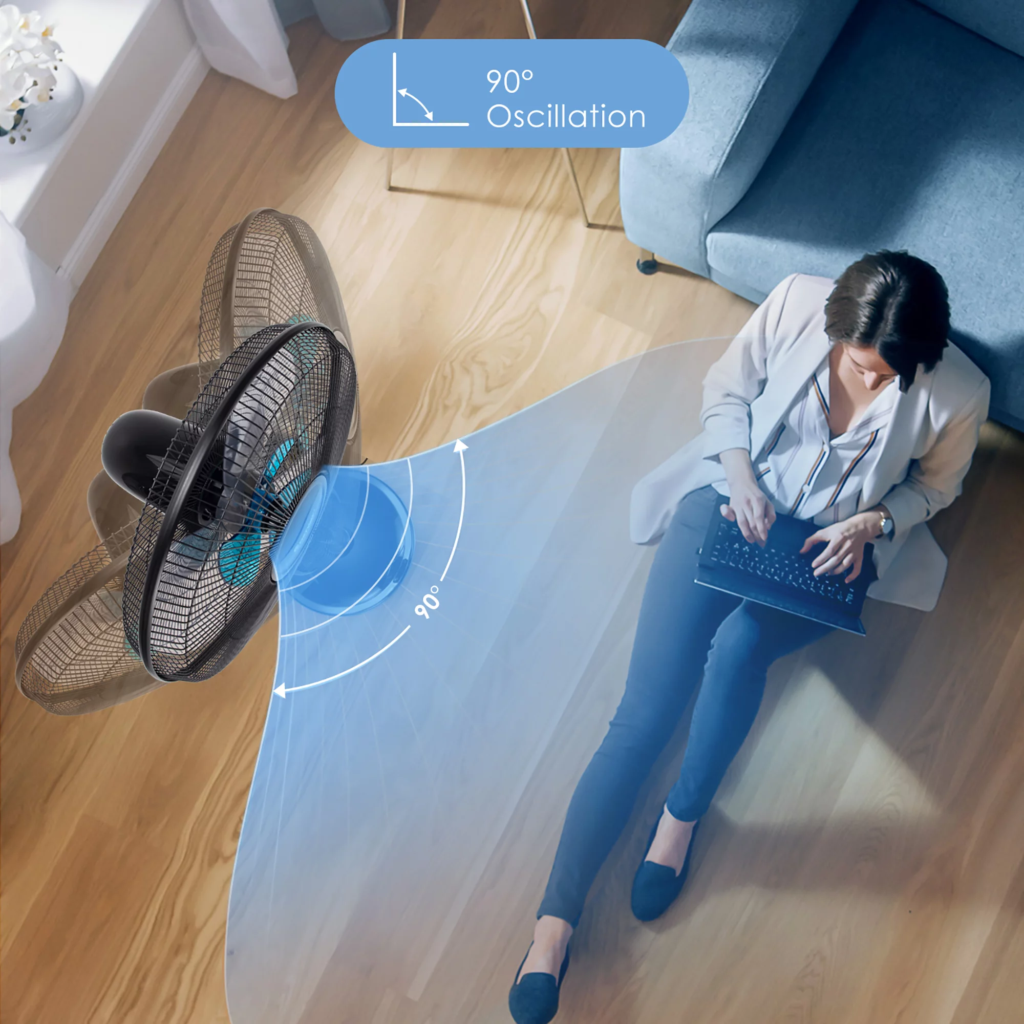 Costway 16'' Adjustable Oscillating Pedestal Fan Dual Blades w/Remote Control - Cheap Fitting