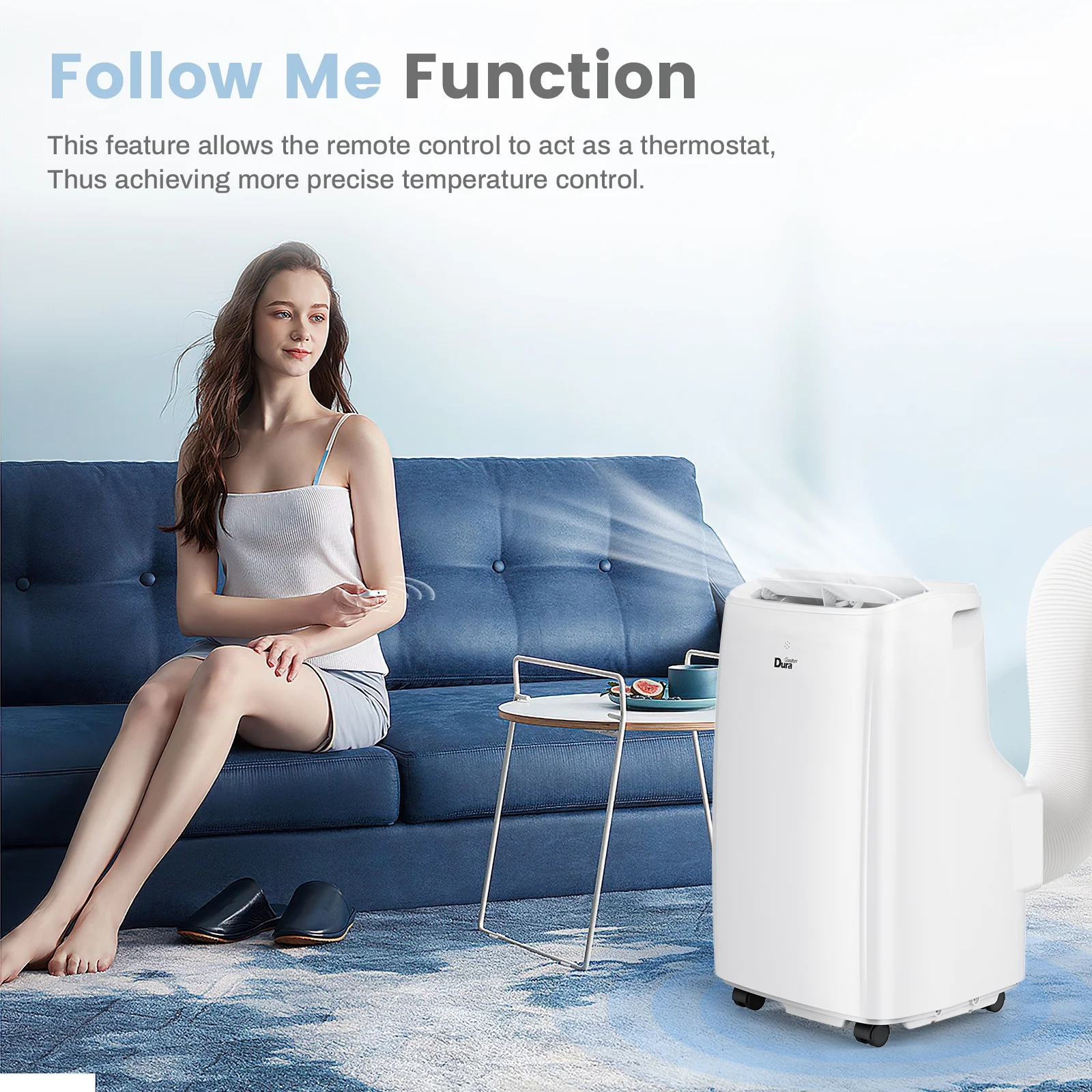 DuraComfort Portable Air Conditioners Unit 10200BTU(14000 BTU ASHRAE), Dehumidifier, Cooling, Fan, Remote Control, 450 sq. ft - Cheap Fitting