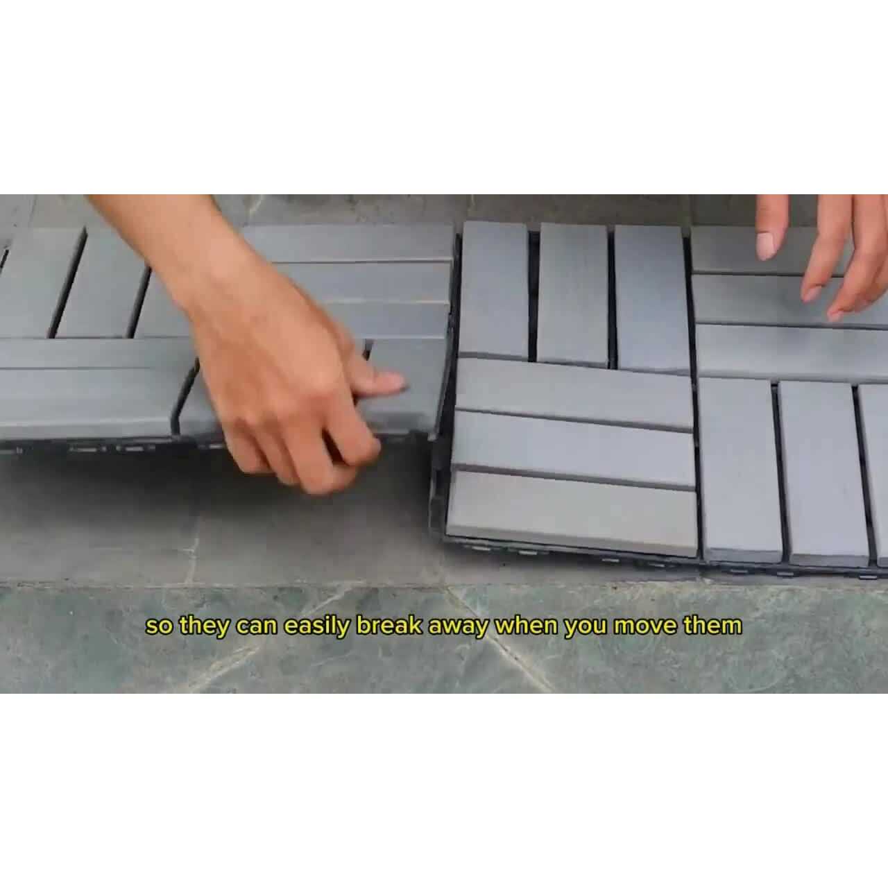 GOGEXX 12 in. x 12 in. Outdoor Pattern Square Wood Interlocking Flooring Deck Tiles - Cheap Fitting
