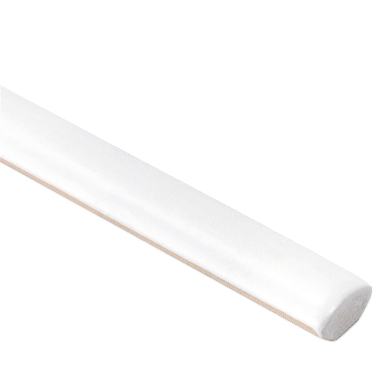 0.6 x 12 Ceramic Bullnose Tile Trim in White Ivy Hill Tile EXT3RD104471 - Cheap Fitting