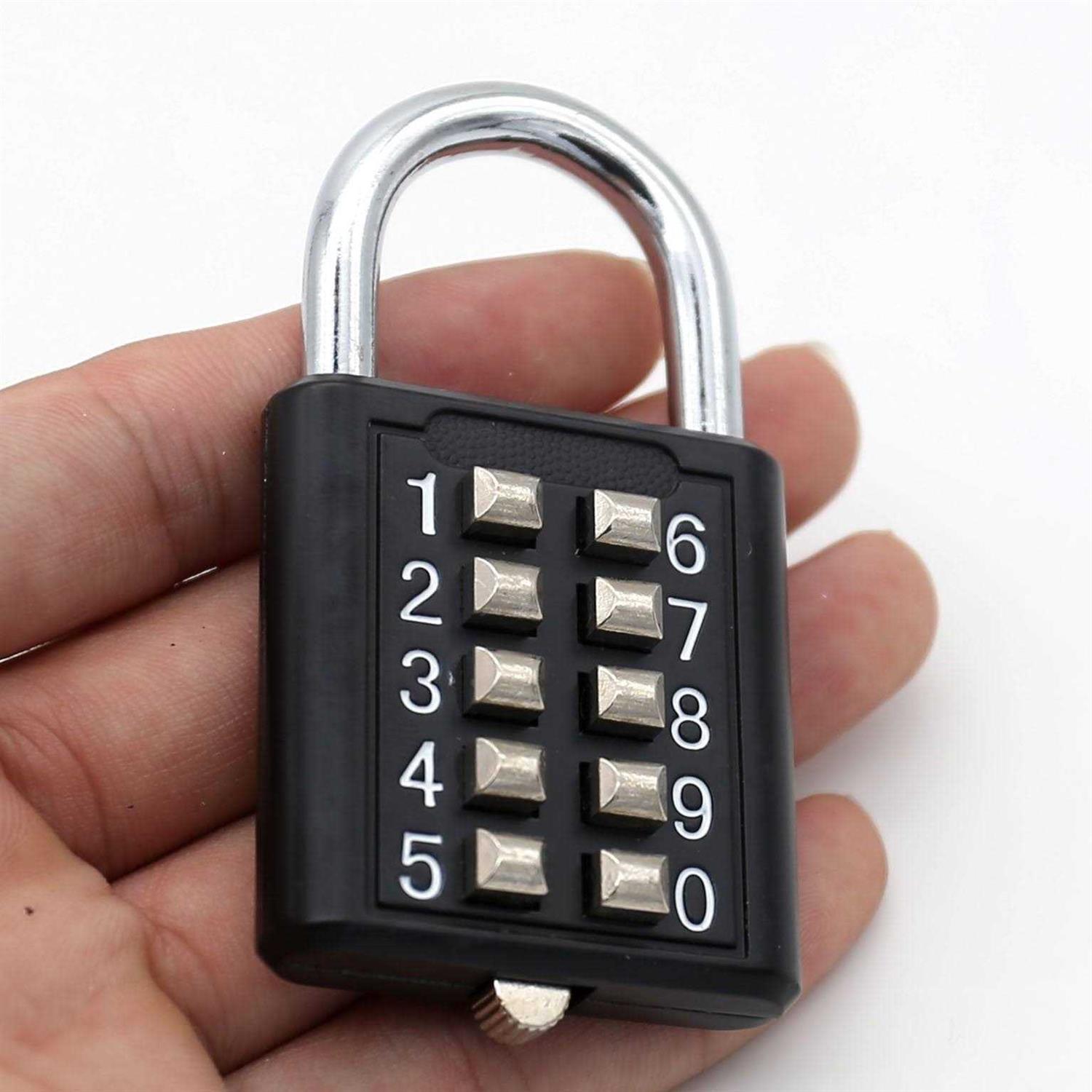 mioni 10 digit push button combination padlock - Cheap Fitting