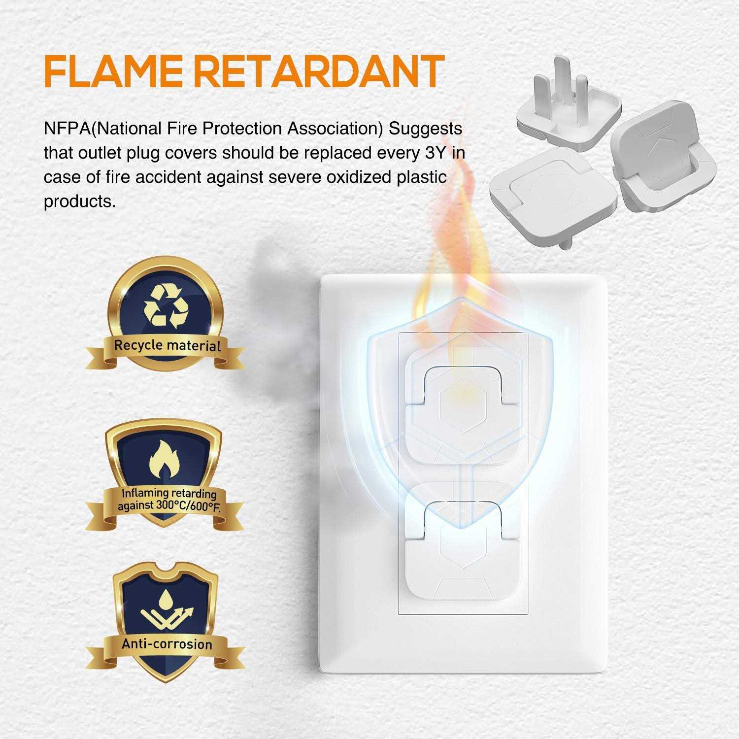 4our Kiddies Baby Proofing Outlet Covers Electric Outlet Pulg Covers for Baby Safety Socket Cover Protector Cap to Prevent Your Child from - Cheap Fitting