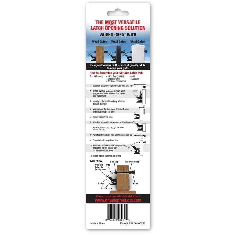 GH Gate Produts Black Plastic Gate Latch Pull - Cheap Fitting