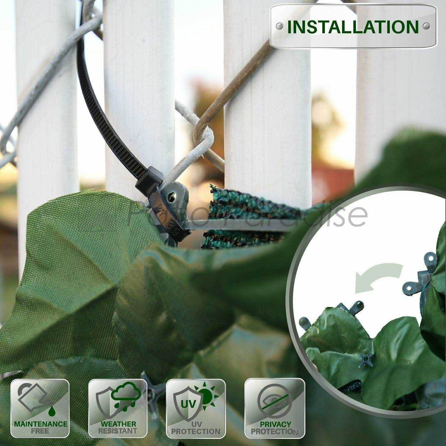 Patio Paradise Faux Ivy Privacy Fence Screen with Mesh Back-Artificial Leaf Vine Hedge Outdoor Decor-Garden Backyard Decoration Panels - Cheap Fitting