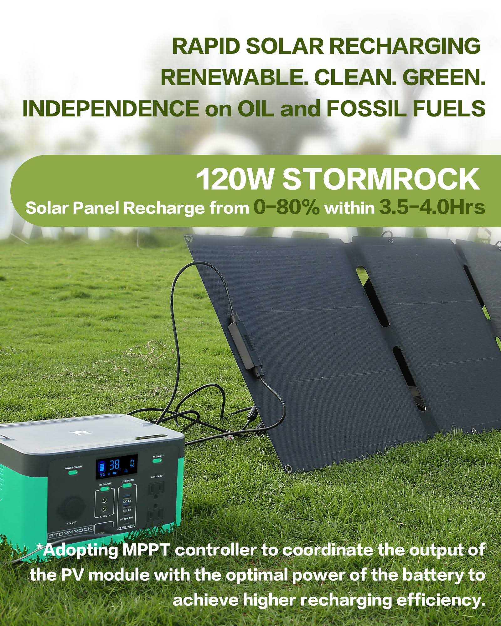 Stormrock Portable Power Station 294.4Wh 110v/300w LiFePO4 Battery Solar Generator for Outdoor Camping - Cheap Fitting
