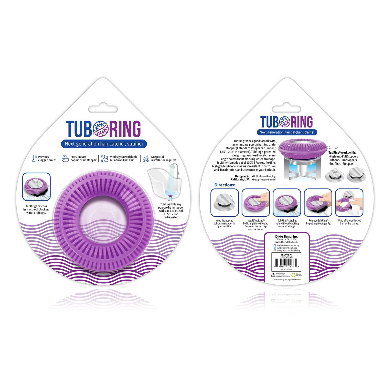 Tubring The Ultimate Tub Drain Protector Hair Catcher/Strainer/Snare - Cheap Fitting