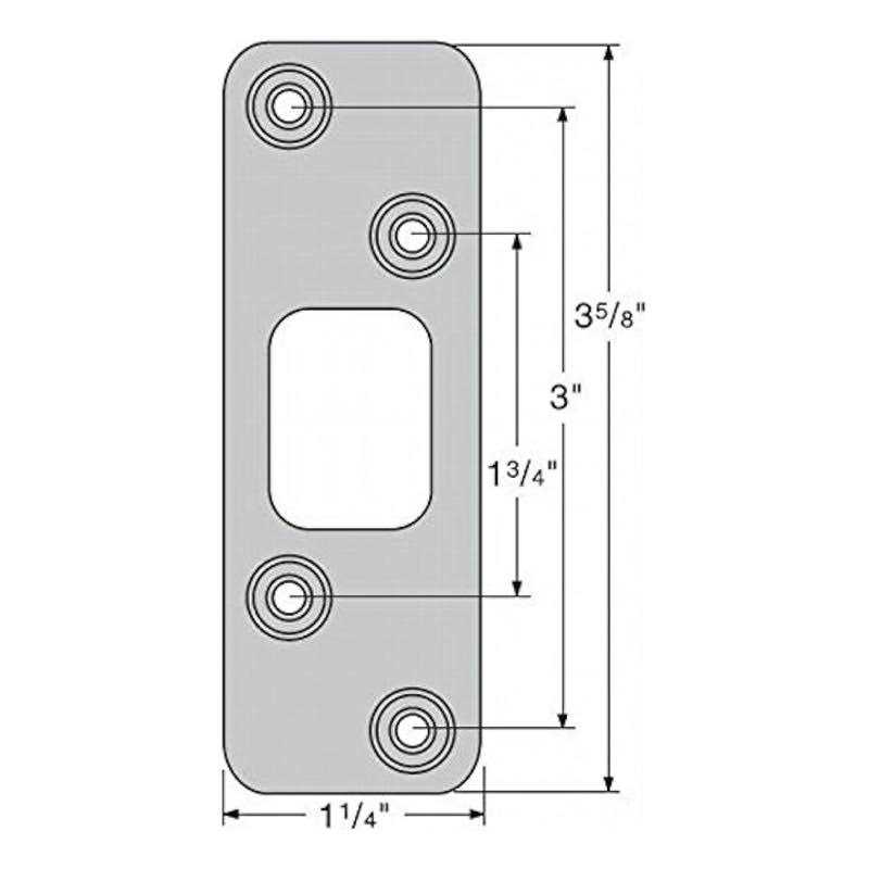 Kwikset 83223 3-5/8 Radius Deadbolt Strike Finish - Cheap Fitting