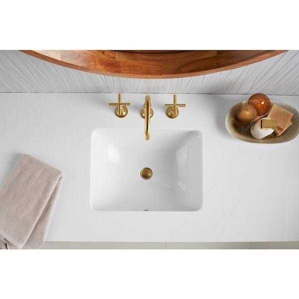 KOHLER Caxton Rectangle Undermount Bathroom Sink K-EC20000-0 - Cheap Fitting