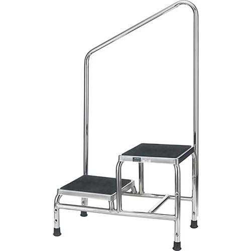 Global Industrial Chrome Two-Step Foot Stool With Handrail 436961HR - Cheap Fitting