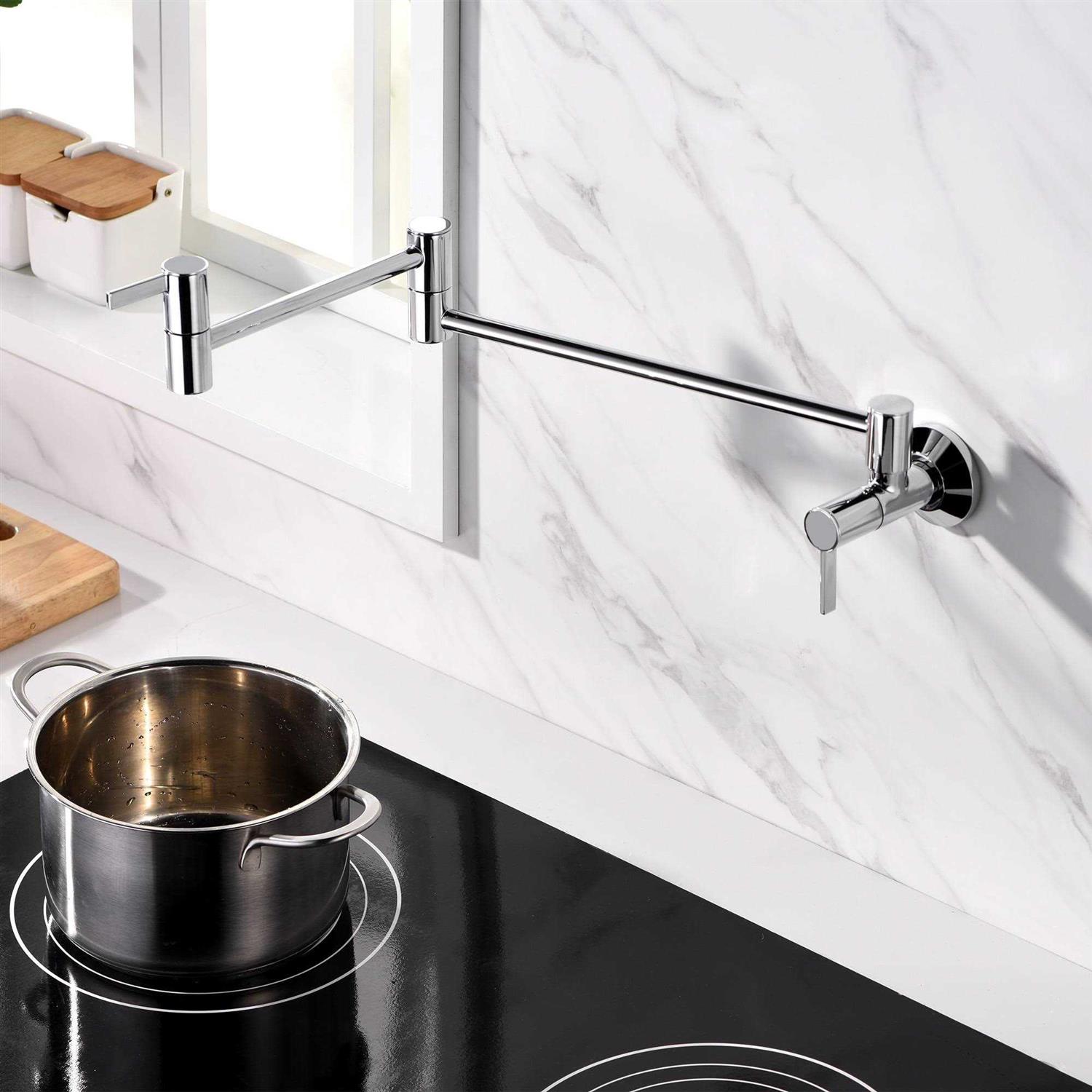 Luxier Contemporary 2-Handle Wall-Mounted Pot Filler - Cheap Fitting