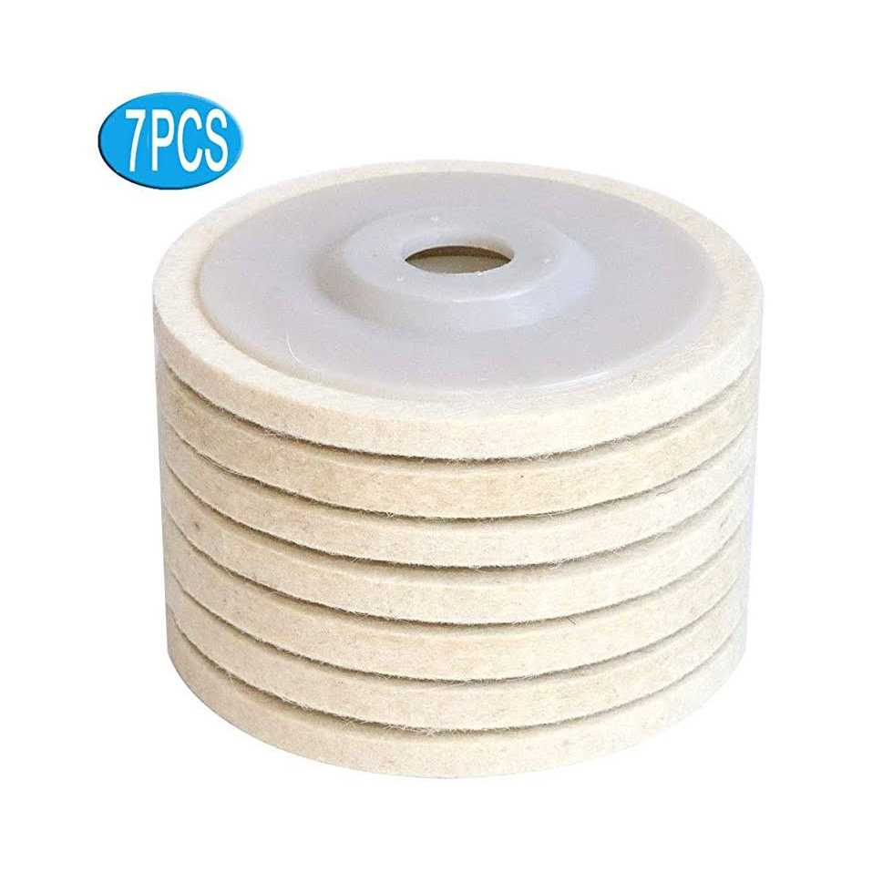 4.5 x 7/8 Inch Wool Felt Disc Polishing Buffing Wheel Pad - Cheap Fitting