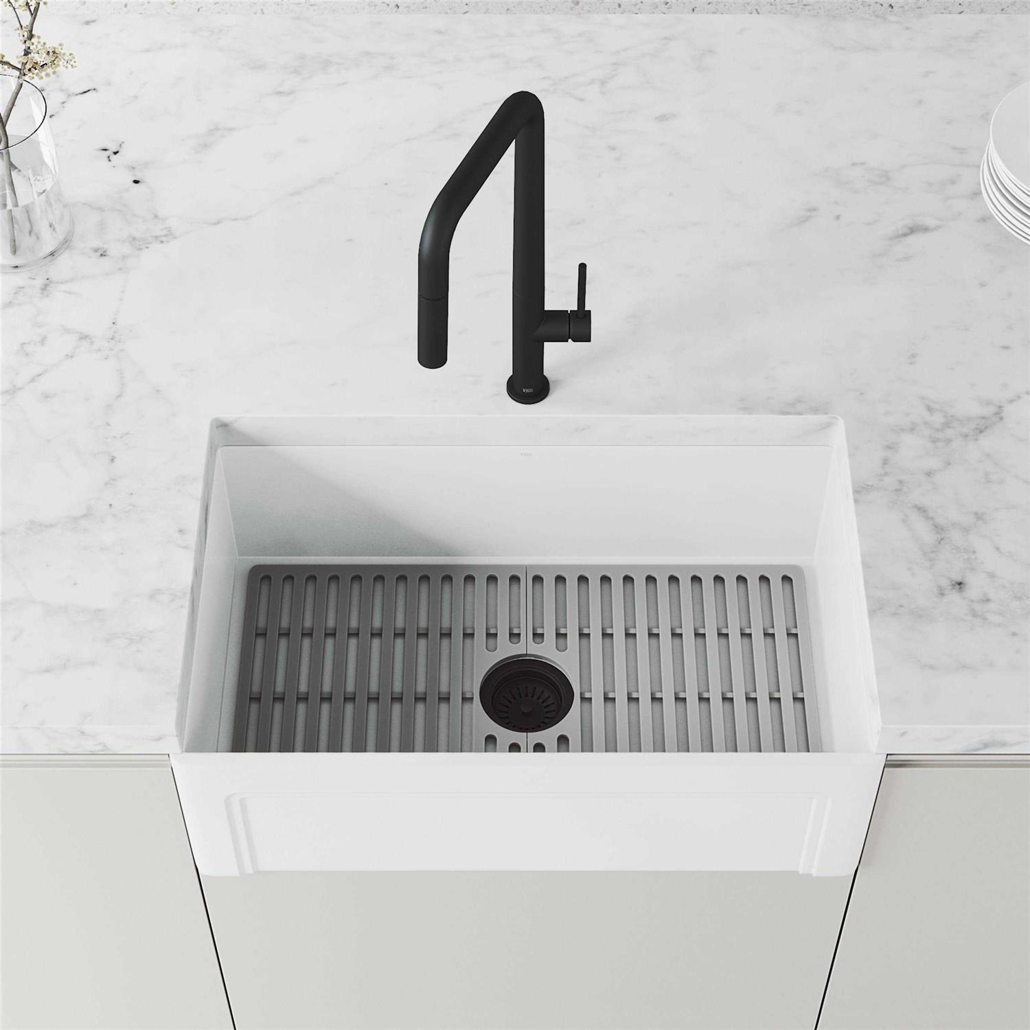 VIGO Parsons Matte Brushed Gold Single Handle Pull-Down Kitchen Faucet VG02031MG - Cheap Fitting