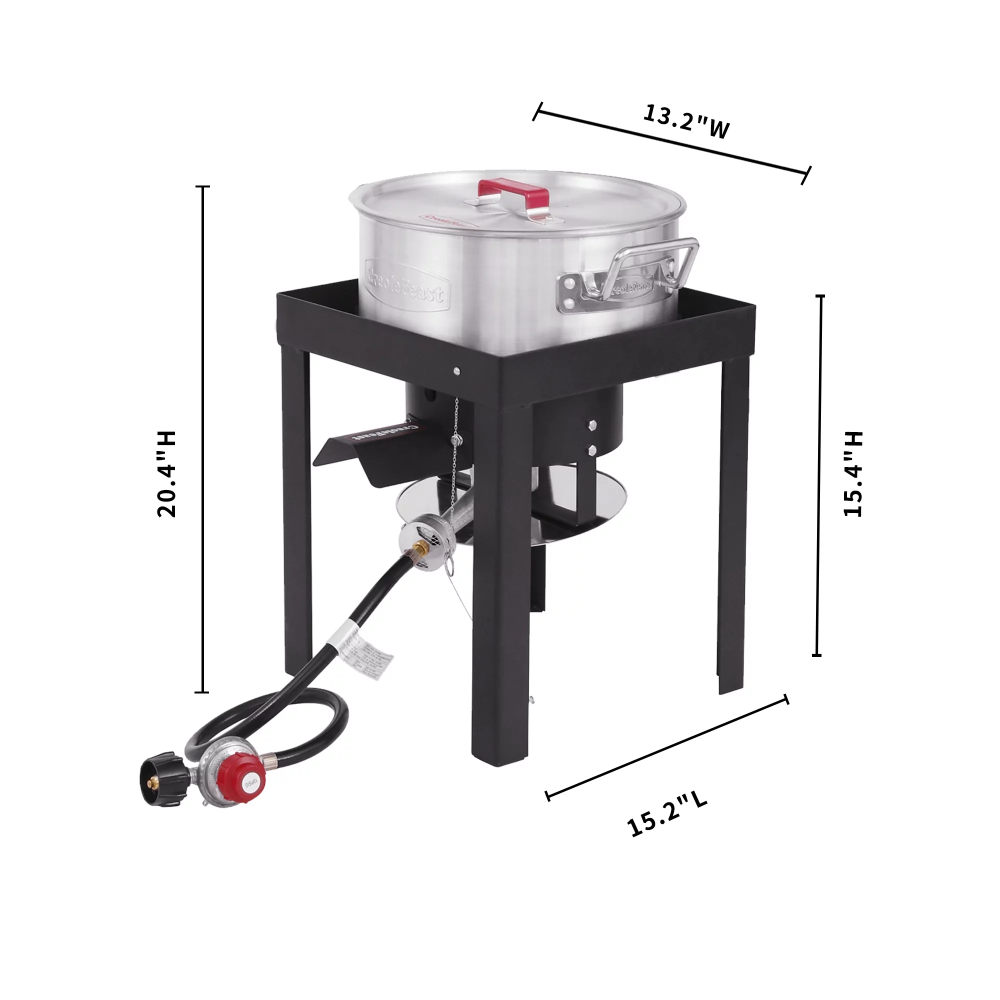 Creole Feast, TFS3010, Premium Aluminum 30 Qt. Turkey and 10 Qt. Fish Fryer Boiler Steamer Set, 50,000 BTU Burner, Ideal for Outdoor Cooking - Cheap Fitting