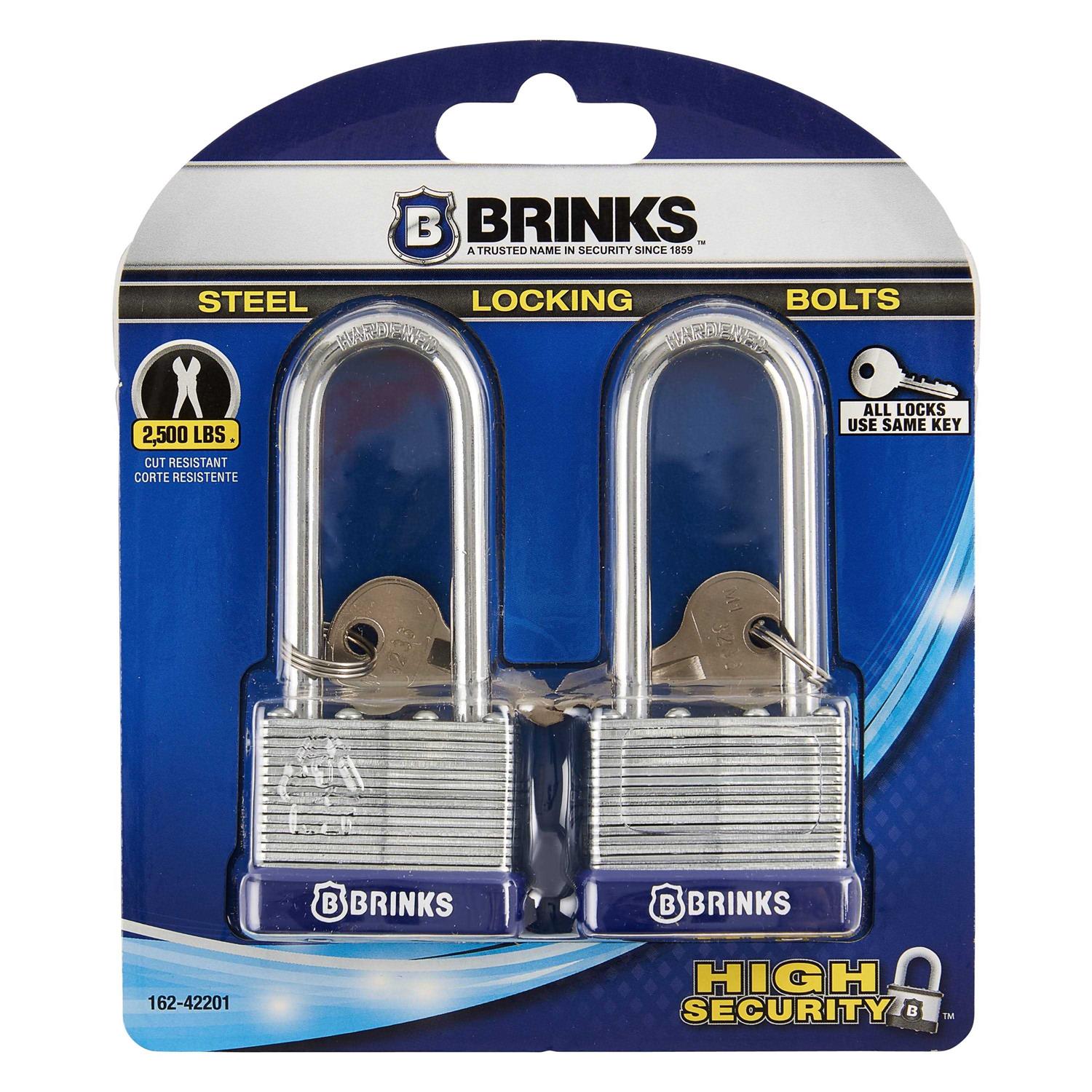 Brinks Laminated Steel 40mm Keyed Padlock with 2 1/4in Shackle - Cheap Fitting