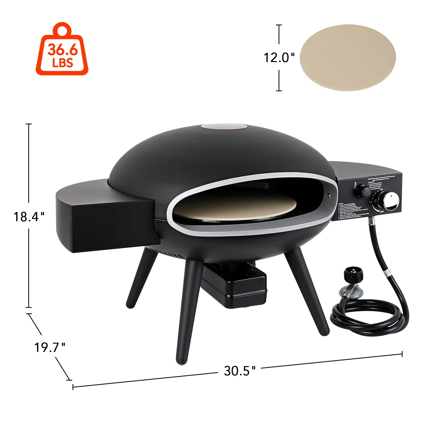Touch-Rich Portable Outdoor Gas Pizza Oven Gas Fired Pizza Oven Maker with Stainless Steel Pizza Grill, Recipe For Authentic Stone Baked Pizzas For Foodparty - Cheap Fitting