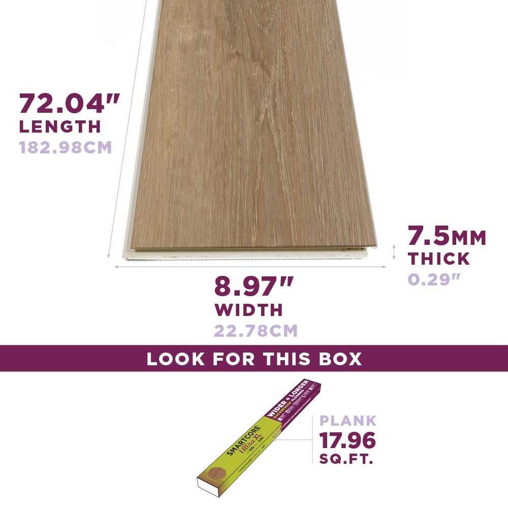 SMARTCORE Ultra XL 12-mil x 9-in W x 72-in L Waterproof Interlocking Luxury Vinyl Plank Flooring - Cheap Fitting
