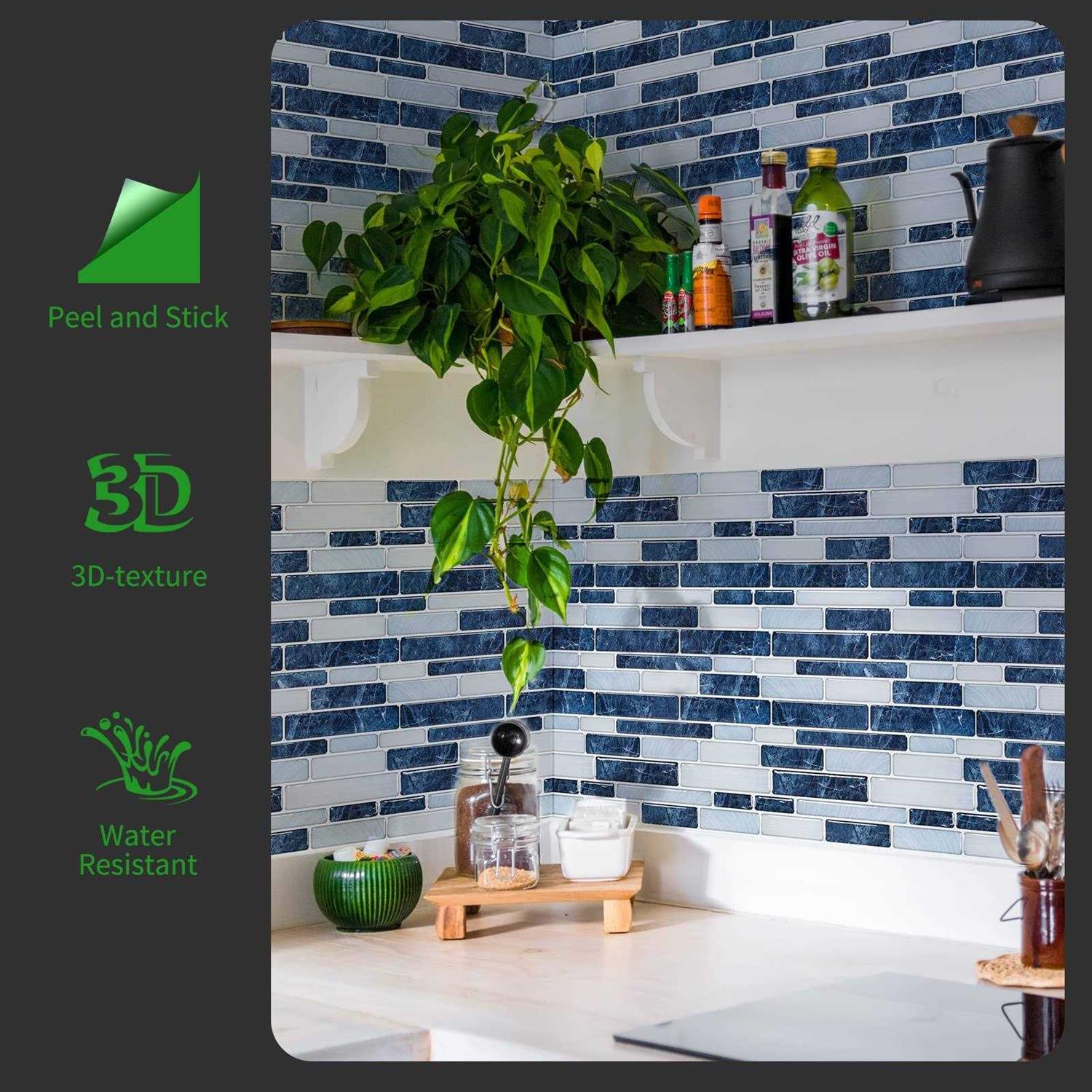 Longking Self-adhesive Kitchen Backsplash - Cheap Fitting