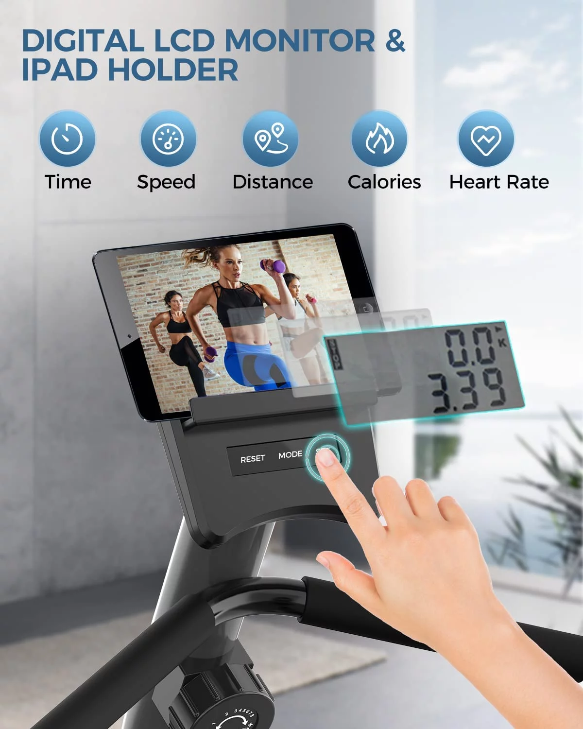 Cycool Workout Home Cycling Magnetic Recumbent Exercise Bike Fitness Cardio Elliptical Indoor Cycling Bike 330lbs Blue - Cheap Fitting