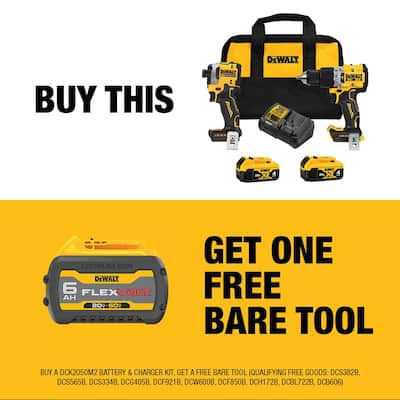 DEWALT MAX XR Hammer Drill ATOMIC Impact Driver 2-Tool Cordless Combo Kit Batteries Charger - Cheap Fitting