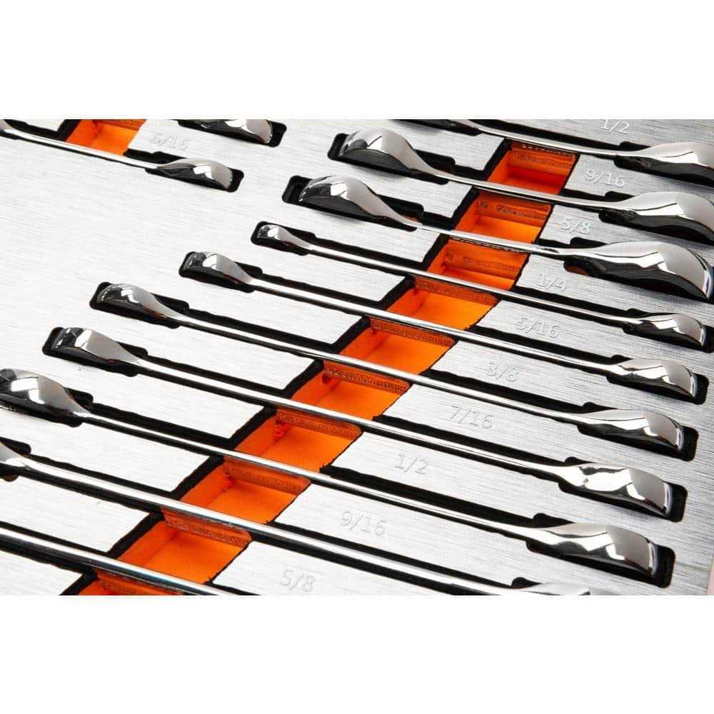GEARWRENCH SAE/Metric Standard and Stubby Combination Ratcheting Wrench Set in EVA Tray - Cheap Fitting