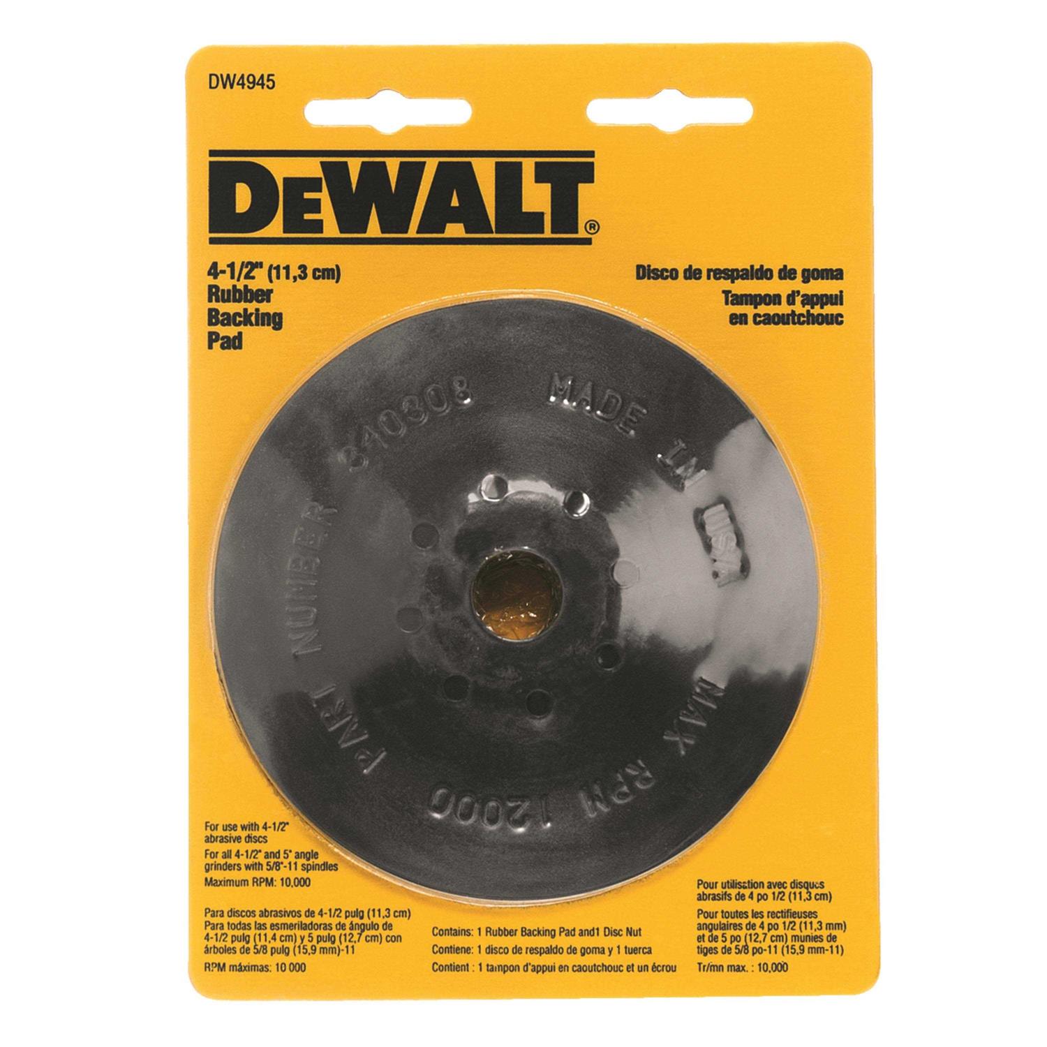 DeWalt DW4945 Rubber Backing Pad - Cheap Fitting