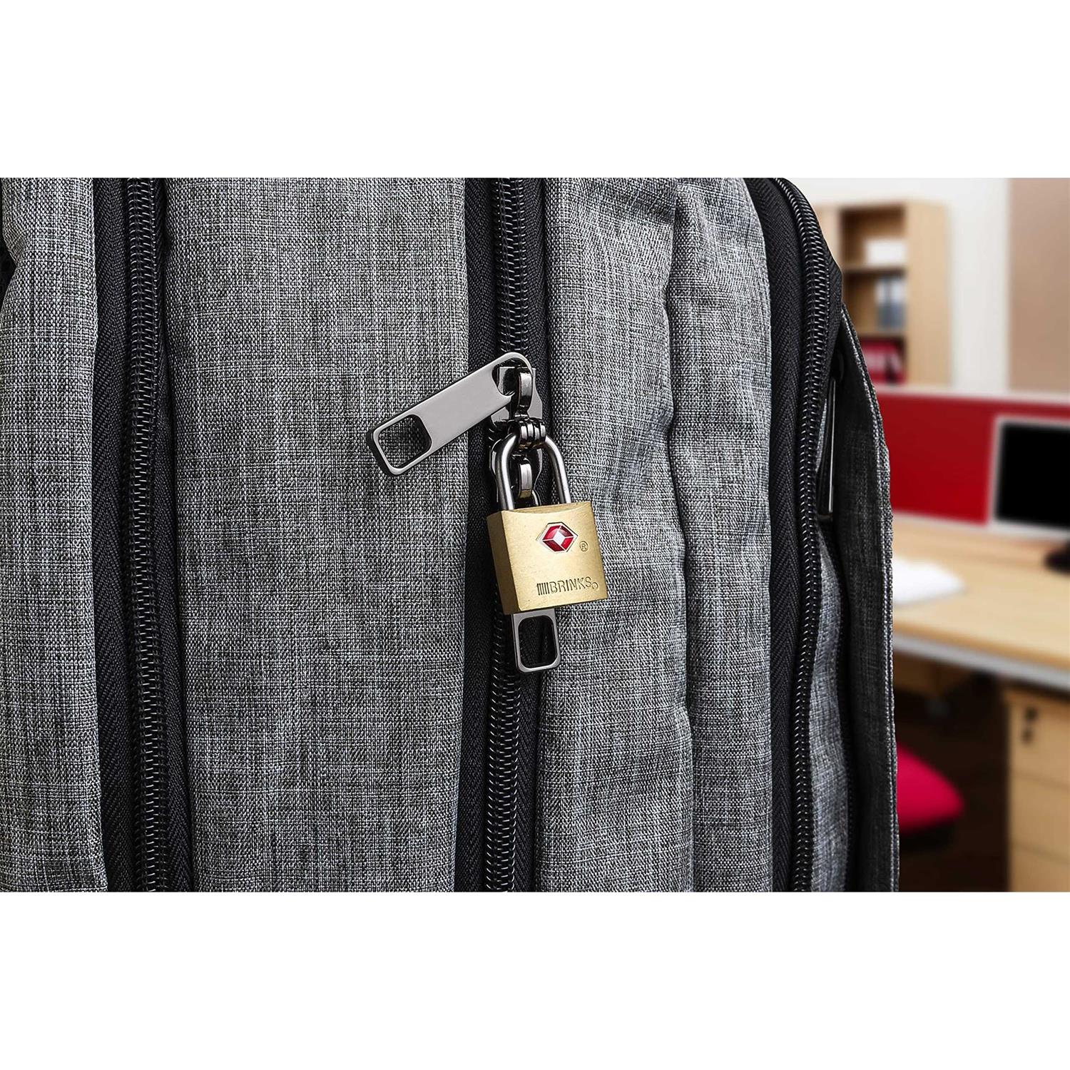 Brinks Solid Brass 22mm TSA Travel Keyed Padlock with 1/2in Shackle - Cheap Fitting