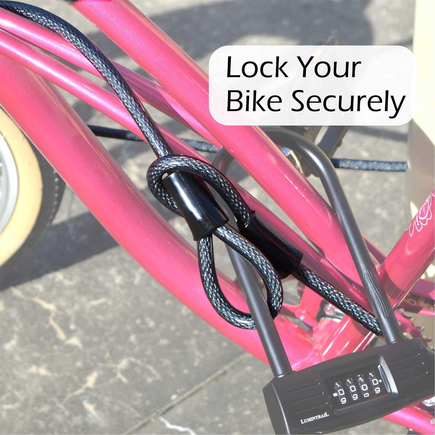 Lumintrail 12mm Heavy-Duty Security Cable Vinyl Coated Braided Steel with Sealed Looped Ends - Cheap Fitting