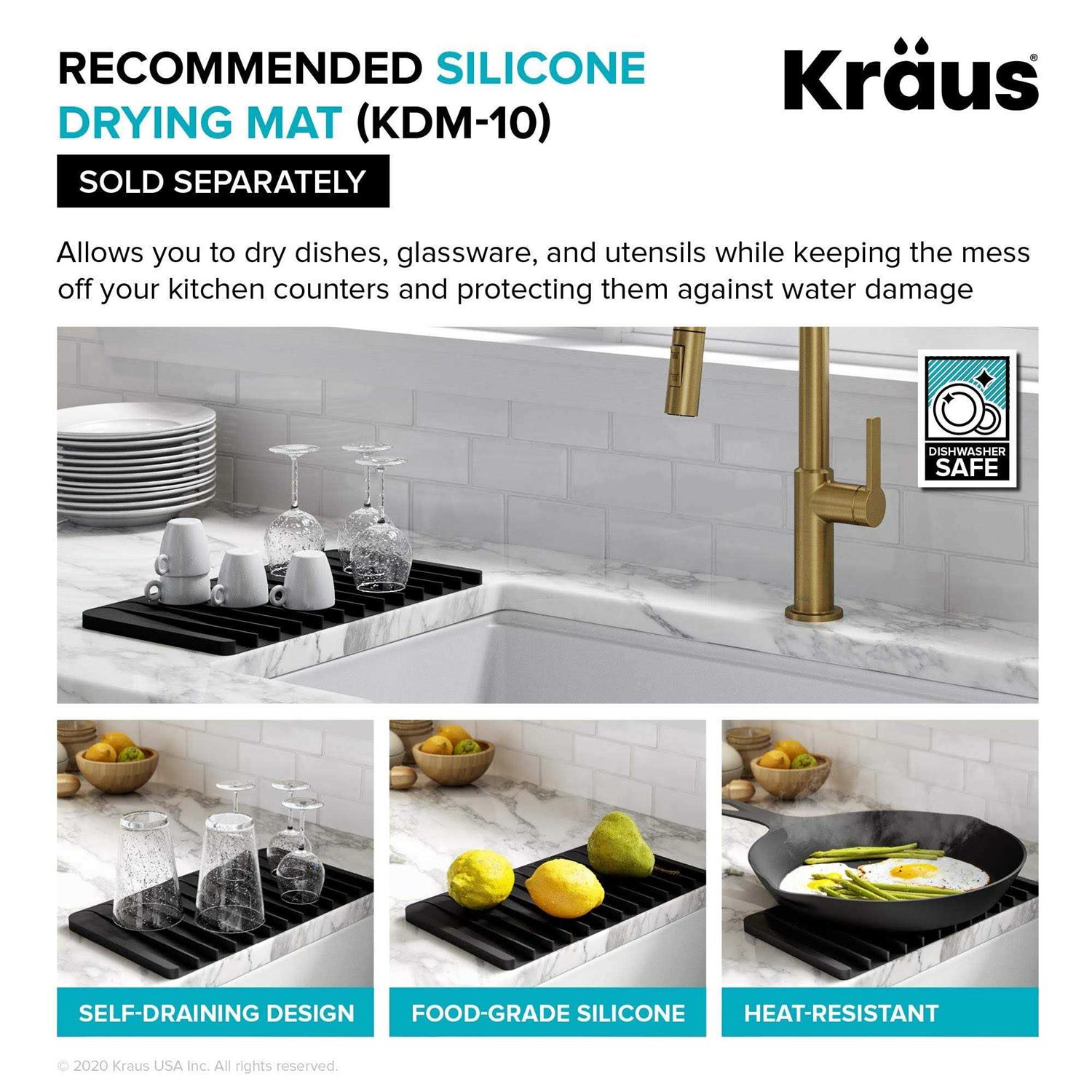 Kraus Premier 32-inch 16 Gauge Undermount 50/50 Double Bowl Stainless Steel Kitchen Sink KBU32 - Cheap Fitting