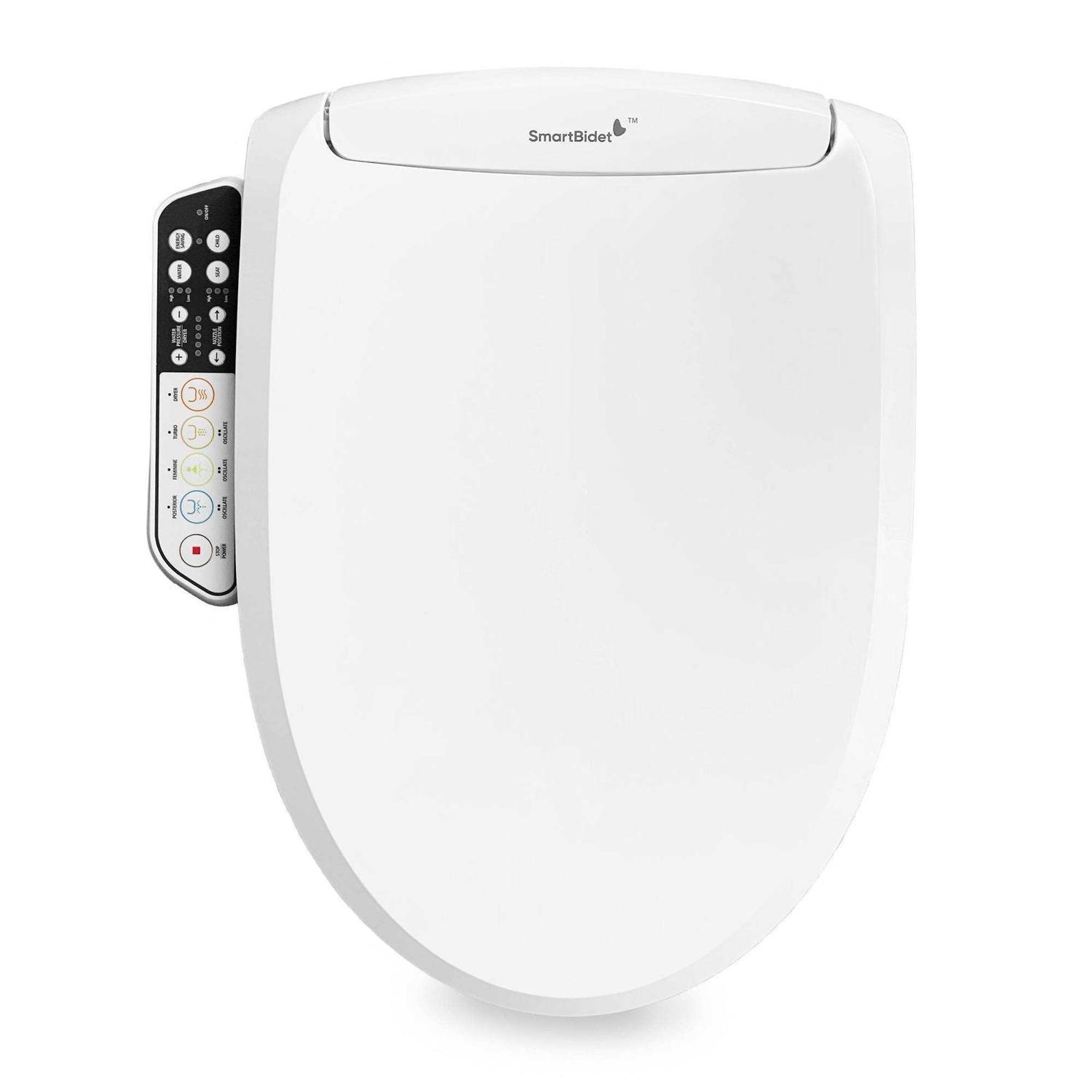 SmartBidet SB-110 Electric Bidet Seat for Elongated Toilets with Control Panel - Cheap Fitting