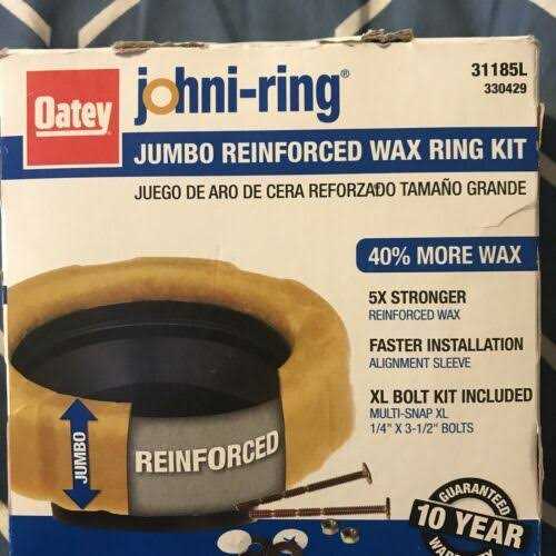 Oatey Johni-Ring 3-in Brown Wax Jumbo Toilet Wax Ring with Bolts - Cheap Fitting