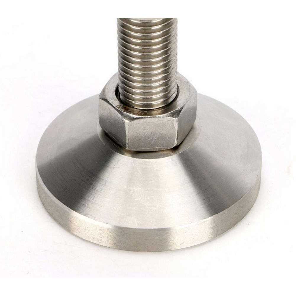 Hyever Leveling Screw Leg Heavy Duty Carbon Steel Nickel Plated 4 Adjustable Feet Leveler for Furniture Mechanical Equipment Pack of 2 - Cheap Fitting